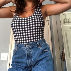 gingham print one piece bathing suit 🏁